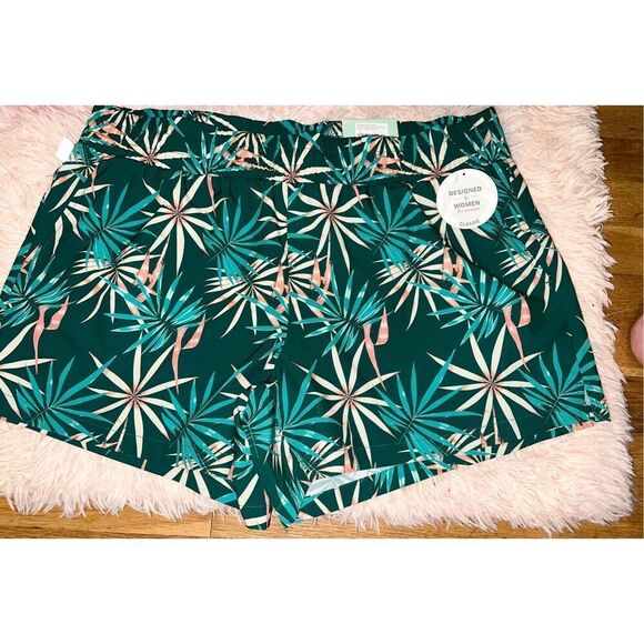 Magellan tropical floral Athletic running shorts women’s size XL NWT - Picture 1 of 4
